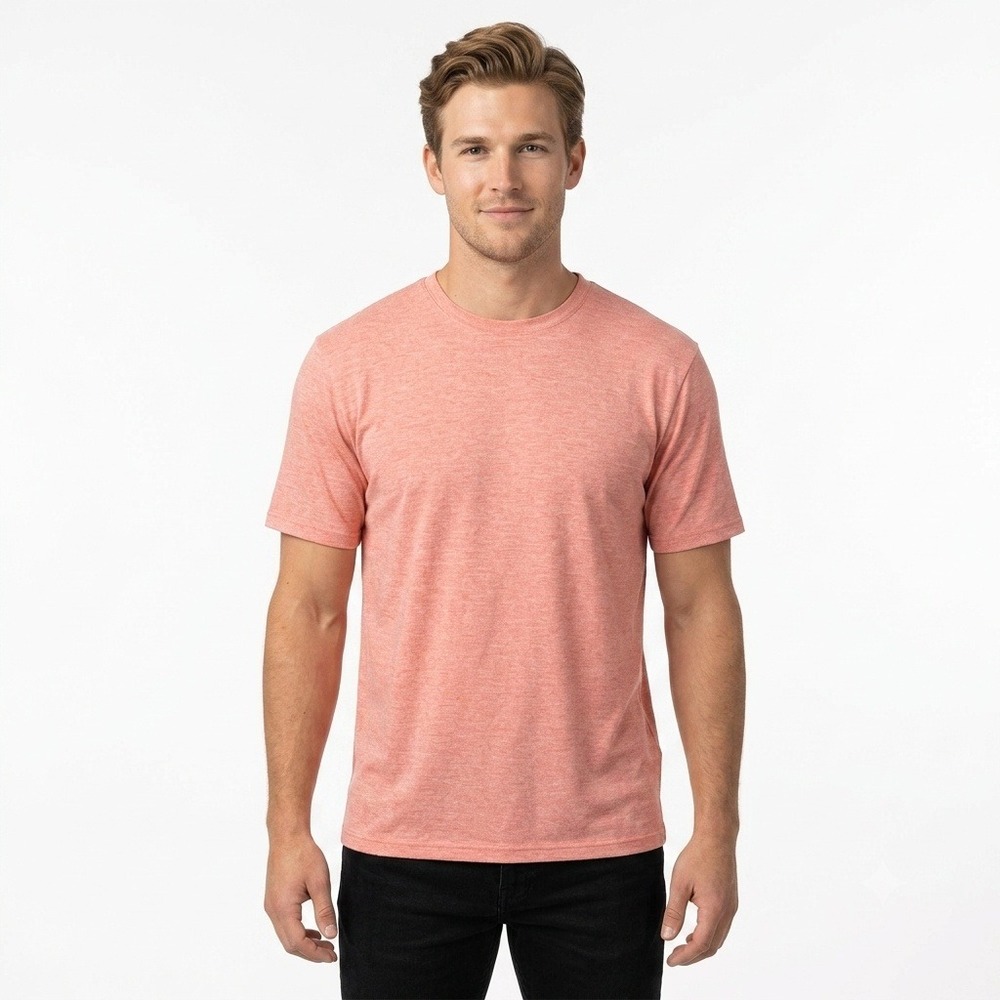 Birddogs Men's Size XL Pink Heathered Performance Gym Athletic Stretch T-Shirt